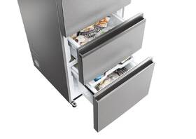 Chladnička s mrazničkou Haier HTW5618CNMG stříbrná barva
