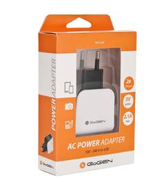 Nabíječka do sítě GoGEN ACH 201 C, 2x USB + microUSB kabel 1,2m černá/bílá

 obrázek produktu 4 z 5