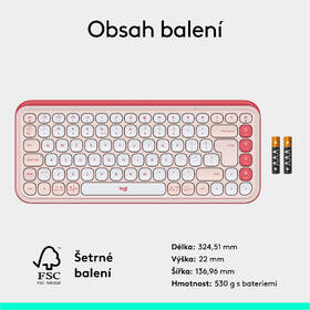 Klávesnice Logitech POP ICON, US layout růžová

 obrázek produktu 10 z 10