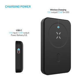 Powerbanka FIXED MagZen s bezdrátovým nabíjením a podporou Magsafe, 6 000 mAh černá

 obrázek produktu 3 z 7