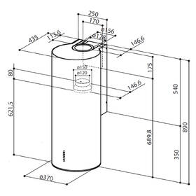 Odsavač par Faber CYLINDRA PLUS EV8 BK A37 černý

 obrázek produktu 3 z 3