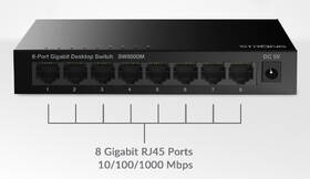 Switch Strong SW8000M 8-Port Gigabit kovový

 obrázek produktu 5 z 12