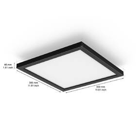 Stropní svítidlo Philips Aurelle Panel S, 30 cm černé

 obrázek produktu 1 z 8