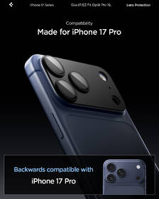 Ochranné sklo čočky fotoaparátu Spigen tR EZ Fit Optik Pro XL na Apple iPhone 17 Pro černé

 obrázek produktu 11 z 15