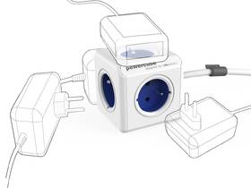 Kabel prodlužovací Powercube 5x zásuvka, 1,5m bílý/modrý

 obrázek produktu 3 z 3