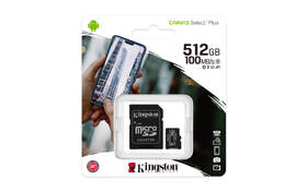 Paměťová karta Kingston MicroSDXC 512GB UHS-I U1 (100R/85W) + adapter 

 obrázek produktu 2 z 2