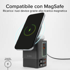 Bezdrátová nabíječka SBS MagSafe-compatible Wireless Power Dock 6-in-1 100 W černá

 obrázek produktu 5 z 9