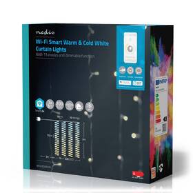 Vánoční osvětlení Nedis SmartLife LED, Wi-Fi, Teplá až studená bílá, 200 LED, 3 m, Android / IOS 

 obrázek produktu 9 z 9