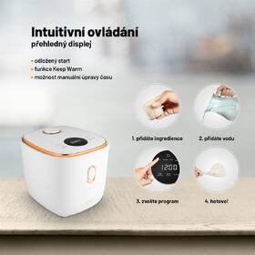 Rýžovar Lauben Multifunction Rice Cooker 1200WR Rose Gold Edition bílý

 obrázek produktu 7 z 13