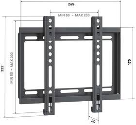Držák TV Vogel’s UP 2003 fixní, 19-43", 30 kg černý

 obrázek produktu 2 z 2