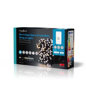 Vánoční osvětlení Nedis SmartLife LED, Wi-Fi, Teplá až studená bílá, 100 LED, 10 m, Android / IOS 

 obrázek produktu 8 z 8