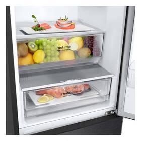 Chladnička s mrazničkou LG GBP62MCNAC černá barva
