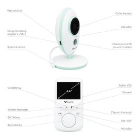 Dětská elektronická chůva TrueLife NannyCam V24 Pro bílá/zelená

 obrázek produktu 2 z 6