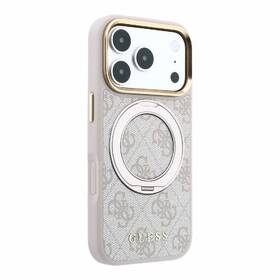 Kryt na mobil Guess PU 4G Ring Stand MagSafe na Apple iPhone 18 Pro růžový

 obrázek produktu 3 z 6