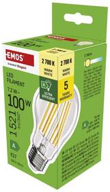 Žárovka LED EMOS Filament klasik, 7,2W, 1521lm, E27, teplá bílá 

 obrázek produktu 12 z 13