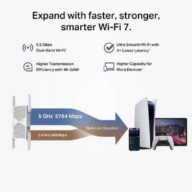 Wi-Fi extender TP-Link RE405BE Wi-Fi7 BE6500 bílý

 obrázek produktu 5 z 9