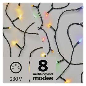 Vánoční osvětlení EMOS 100 LED řetěz, 10m, teplá bílá/multicolor, programy 

 obrázek produktu 1 z 3