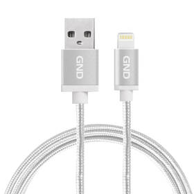 Kabel GND USB / lightning MFI, 1m, opletený stříbrný

 obrázek produktu 2 z 2