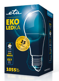 Žárovka LED ETA EKO LEDka klasik 11W, E27, studená bílá 

 obrázek produktu 3 z 3