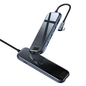 USB Hub Baseus USB-C/3x USB 3.0, HDMI, RJ45, USB-C PD šedý

 obrázek produktu 2 z 6