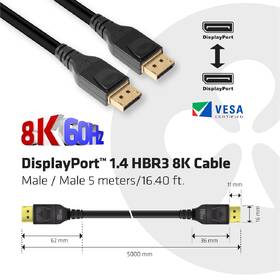 Kabel Club3D DisplayPort 1.4, 5m černý

 obrázek produktu 4 z 4