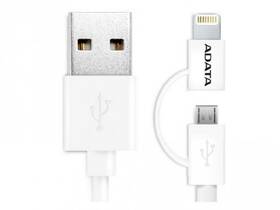 Kabel ADATA USB/micro USB + Lightning, 1m bílý

 obrázek produktu 1 z 3