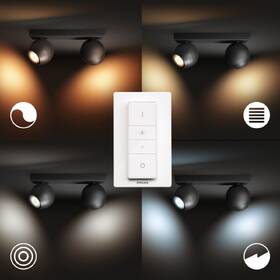Bodové svítidlo Philips Buckram White Ambiance 2 Spot černá barva

