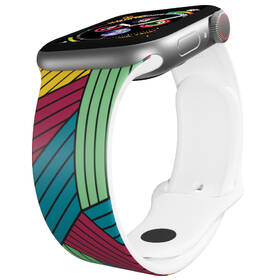 Řemínek Mi-Band na Apple Watch 42/44/45/49 mm - motiv Popruhy, bílý 

 obrázek produktu 2 z 3