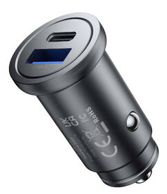 Adaptér do auta Mobile Origin Metal 30W, 1x USB-C,1x USB-A černý

 obrázek produktu 1 z 11