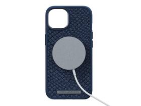 Kryt na mobil Njord Salmon Leather Magsafe na Apple iPhone 13/14 modrý

 obrázek produktu 1 z 6