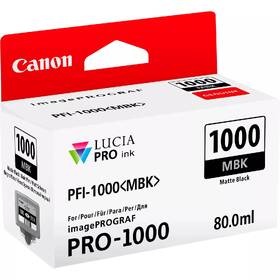Inkoustová náplň Canon PFI-1000 MBK, 80 ml, matná černá 

 obrázek produktu 1 z 2