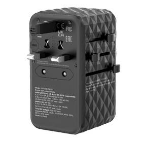 Cestovní adaptér Verbatim UTA-06 GaN III, 2x USB-C PD 100W & QC 4+, 2x USB-A QC 3.0 černý

 obrázek produktu 6 z 11