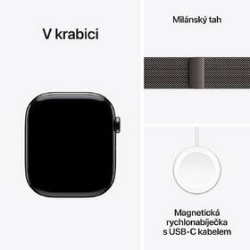 Chytré hodinky Apple GPS + Cellular 42mm pouzdro z břidlicově šedého titanu - břidlicově šedý milánský tah 

 obrázek produktu 8 z 8