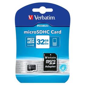 Paměťová karta Verbatim micro SDHC 32GB Class 10 (90R/10W) + adapter 

 obrázek produktu 2 z 2
