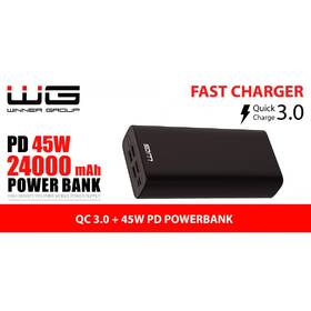 Powerbanka WG 24000 mAh + USB-C PD 45W + QC 3.0 černá

 obrázek produktu 4 z 4