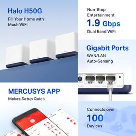 Komplexní Wi-Fi systém Mercusys Halo H50G (3-pack) 

 obrázek produktu 2 z 8
