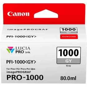 Inkoustová náplň Canon PFI-1000 GY, 80 ml šedá barva
