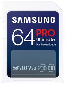 Paměťová karta Samsung SDXC PRO Ultimate 64GB (200R/130W) + USB adaptér 

 obrázek produktu 2 z 6