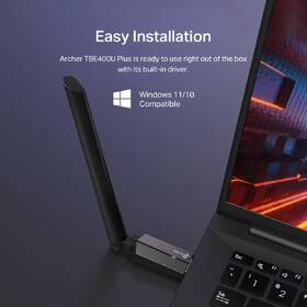 Bluetooth TP-Link Archer TBE400U Plus, BE6500 Tri-Band Wi-Fi 7 černý

 obrázek produktu 6 z 7