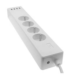 Kabel prodlužovací iQtech SmartLife WT004, Wi-Fi, 4x zásuvka + 4x USB, 1,8m 

 obrázek produktu 3 z 5