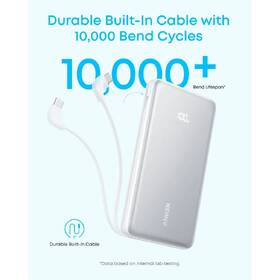 Powerbanka Anker Anker Zolo 10000mAh, 22,5W s kabelem USB-C bílá

 obrázek produktu 3 z 6