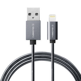 Kabel GoGEN USB / lightning, 1m, ocelový, opletený titanium

 obrázek produktu 1 z 1