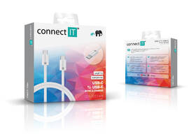 Kabel Connect IT Wirez USB-C/USB-C, 60 W, 1 m bílý

 obrázek produktu 3 z 3