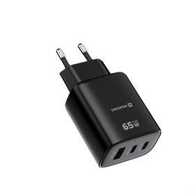 Nabíječka do sítě Swissten EDGE GaN 2x USB-C PD 65W/1x USB-A 18W QC černá

 obrázek produktu 1 z 5