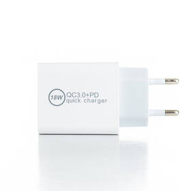 Nabíječka do sítě ERPOWER 18W USB-C PD, USB-A QC 3.0 bílá

 obrázek produktu 1 z 4