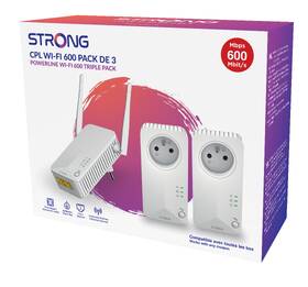 Síťový rozvod LAN po 230V Strong Powerline WF 600 TRI FR, 3ks bílý

 obrázek produktu 3 z 3