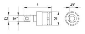 Adaptér YATO YT-1164 3/4" 

 obrázek produktu 1 z 1