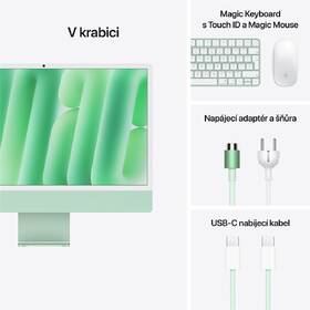 Počítač All In One Apple 24" CTO Sklo s nanotexturou M4 10× CPU 10× GPU, 24 GB, 512 GB - zelený CZ 

 obrázek produktu 8 z 8