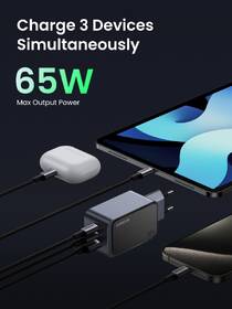 Nabíječka do sítě UGREEN Nexode S 65W 2xUSB-C, 1xUSB-A, GaN šedá

 obrázek produktu 5 z 14