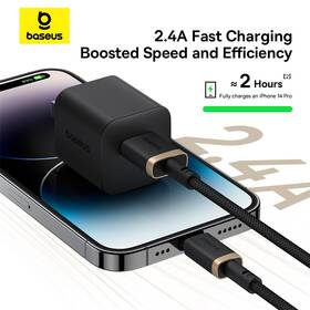 Kabel Baseus Dura USB/Lightning, 2.4A, 1m černý/zlatý

 obrázek produktu 11 z 16